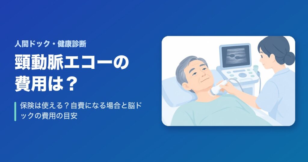 頸動脈エコーの費用は？保険は使える？自費になる場合と脳ドックの費用の目安