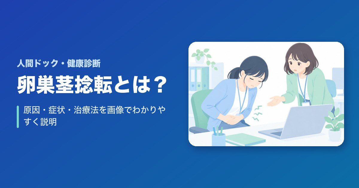 卵巣茎捻転とは？原因・症状・治療法まとめ〜画像でわかりやすく説明