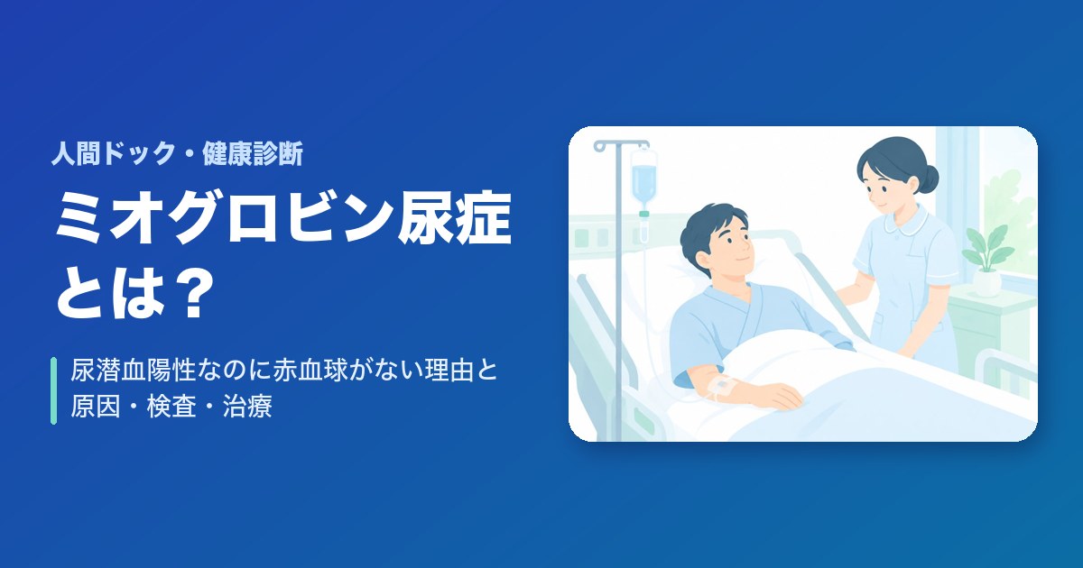 ミオグロビン尿症とは？尿潜血陽性なのに赤血球がない理由と原因・検査・治療