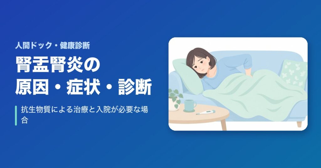 腎盂腎炎の原因・症状・診断は？抗生物質による治療と入院が必要な場合