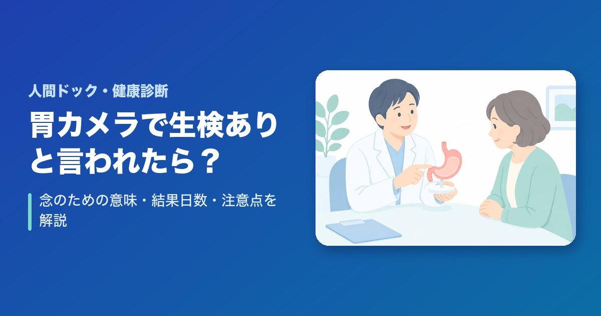 胃カメラで生検ありと言われたら？念のための意味・結果日数・注意点を解説