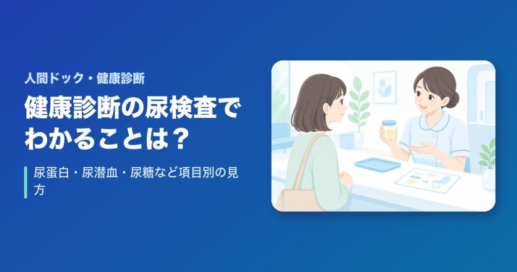 健康診断の尿検査でわかることは?尿蛋白・尿潜血・尿糖など項目別の見方と判定区分まとめ