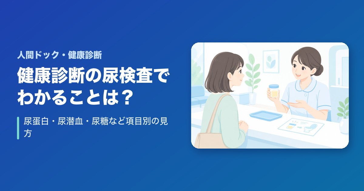 健康診断の尿検査でわかることは?尿蛋白・尿潜血・尿糖など項目別の見方と判定区分まとめ