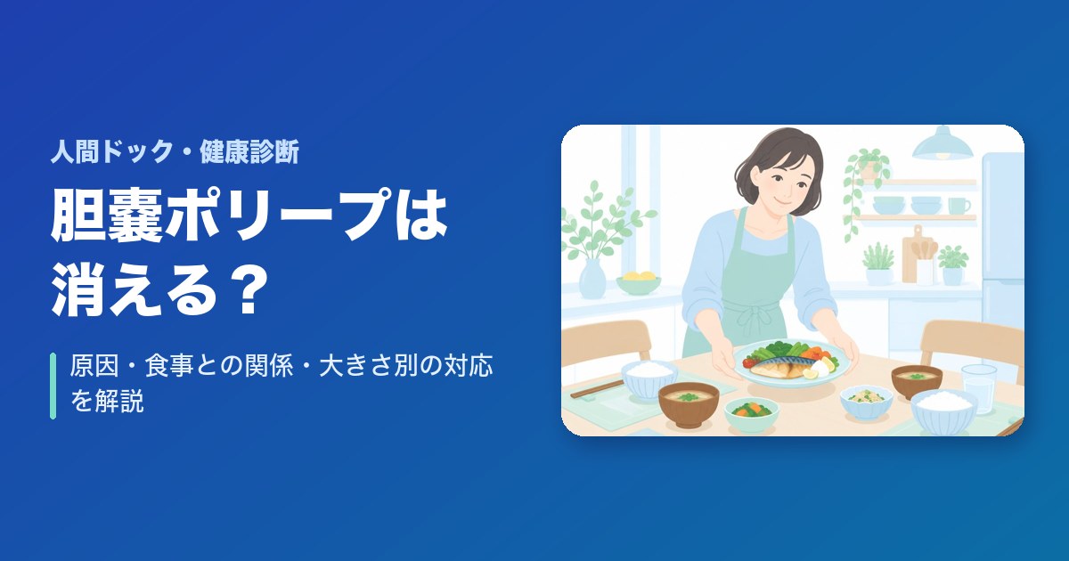 胆嚢ポリープは消える?原因・食事との関係・大きさ別の対応を解説