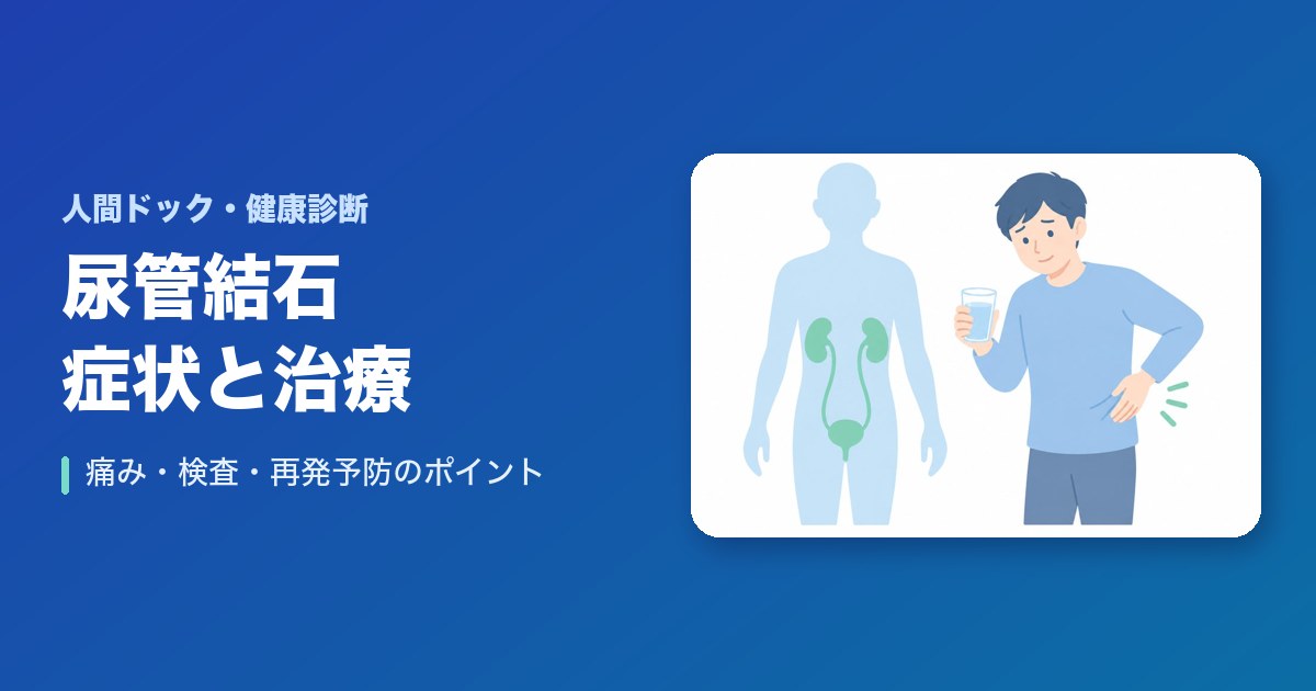 尿管結石の症状は?強い痛みの特徴・検査・治療と再発を防ぐ水分のとり方